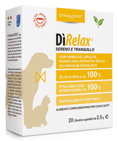 DìRelax Integratore Per Cani 20 Bustine 2,5 ml