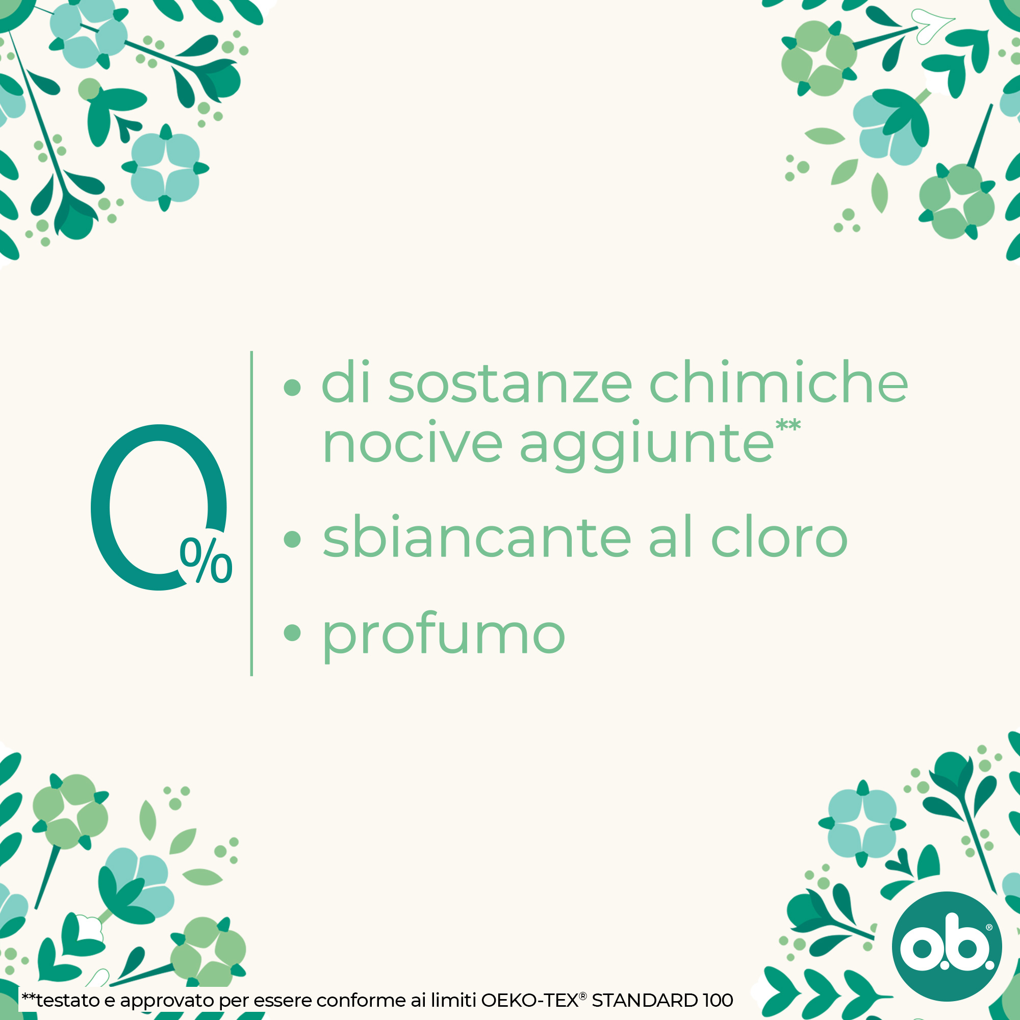 o.b. Organic Tamponi, Normal, 16 Tamponi da 50 G, White o.b. Organic Tamponi, Normal, 16 Tamponi da 50 G, White