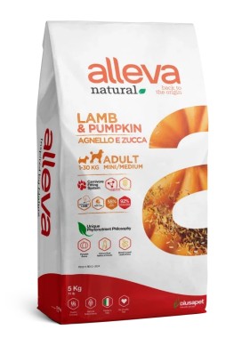 ALLEVA NATURAL DOG ADULT LAMB & PUMPKIN MINI/MEDIUM KG 5 - P02211