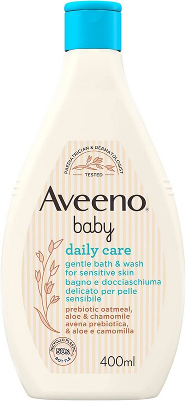 Aveeno Baby FLUID, Bagno e Doccia Schiuma Delicato per Bambini, Daily Care, Formula Delicata, Senza Lacrime, Pelli Sensibili, con Avena Colloidale, Camomilla e Aloe, 400ml Aveeno Baby FLUID, Bagno e Doccia Schiuma Delicato per Bambini, Daily Care, Formula Delicata, Senza Lacrime, Pelli Sensibili, con Avena Colloidale, Camomilla e Aloe, 400ml