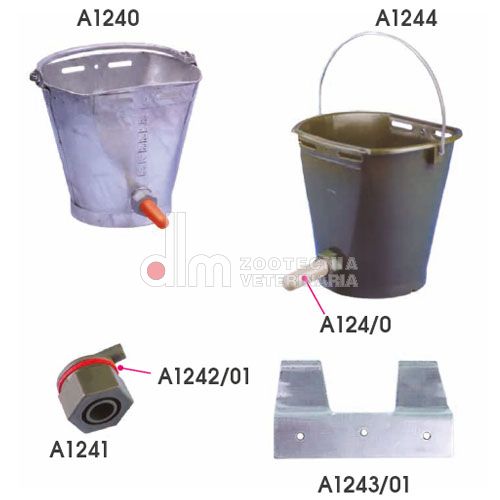 SECCHIO POPPATOIO ICO/GEL PLASTICA MODELLO TEDESCO KIT COMPLETO (REF. A1244) - DLM