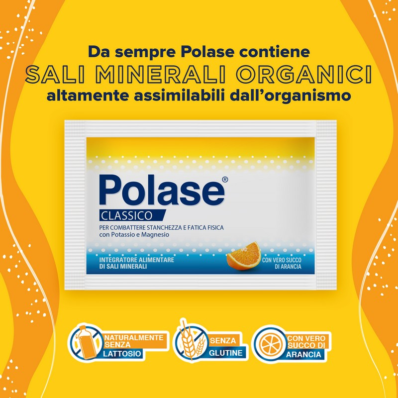 Polase Classico Magnesio e Potassio Integratore Alimentare Sali Minerali Gusto Arancia, 36+36 Bustine Polase Classico Magnesio e Potassio Integratore Alimentare Sali Minerali Gusto Arancia, 36+36 Bustine