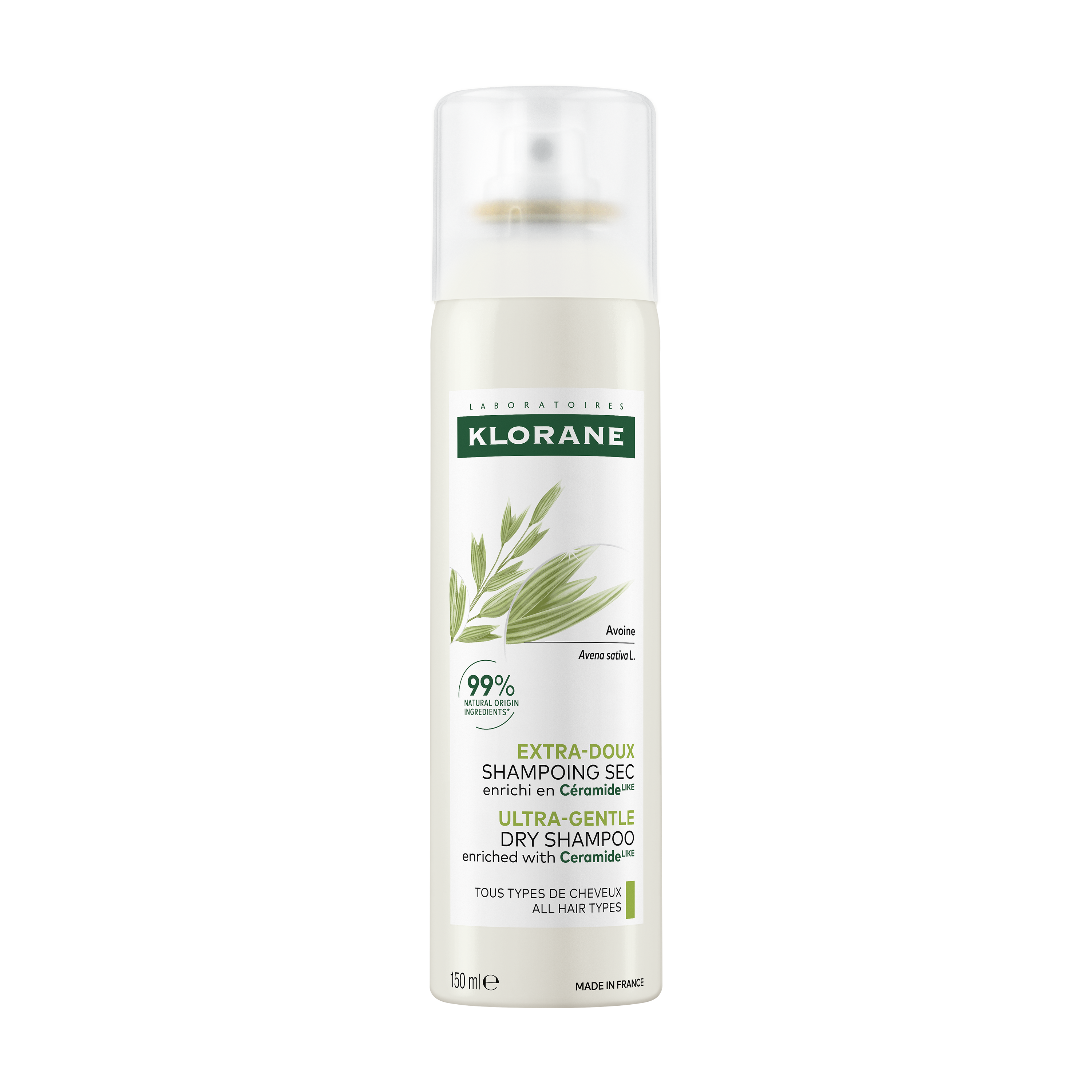 Klorane Shampoo Secco Extra-Delicato all'Avena & Ceramide - 150ml 