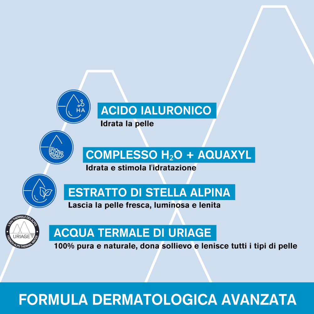 URIAGE EAU THERMALE Maschera notte idratante in gel setoso con ACIDO IALURONICO per una pelle rimpolpata - 50ml