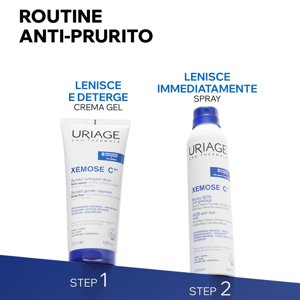 Uriage Xémose Syndet Detergente Delicato Pelle Secca 200 ml