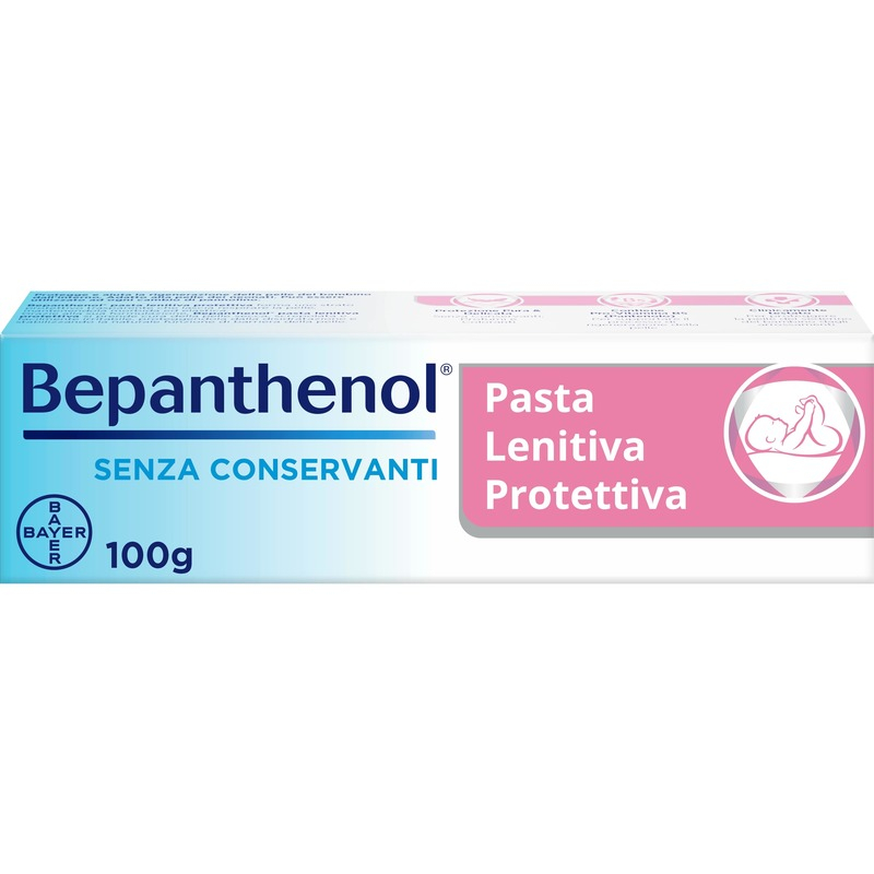 Bepanthenol Pasta Lenitiva Protettiva, cambio Pannolino, con Pantenolo Pro-Vitamina B5 Azione Idratante e Protettiva, contro Irritazione e Arrossamento della Pelle, 100g Bepanthenol Pasta Lenitiva Protettiva, cambio Pannolino, con Pantenolo Pro-Vitamina B5 Azione Idratante e Protettiva, contro Irritazione e Arrossamento della Pelle, 100g