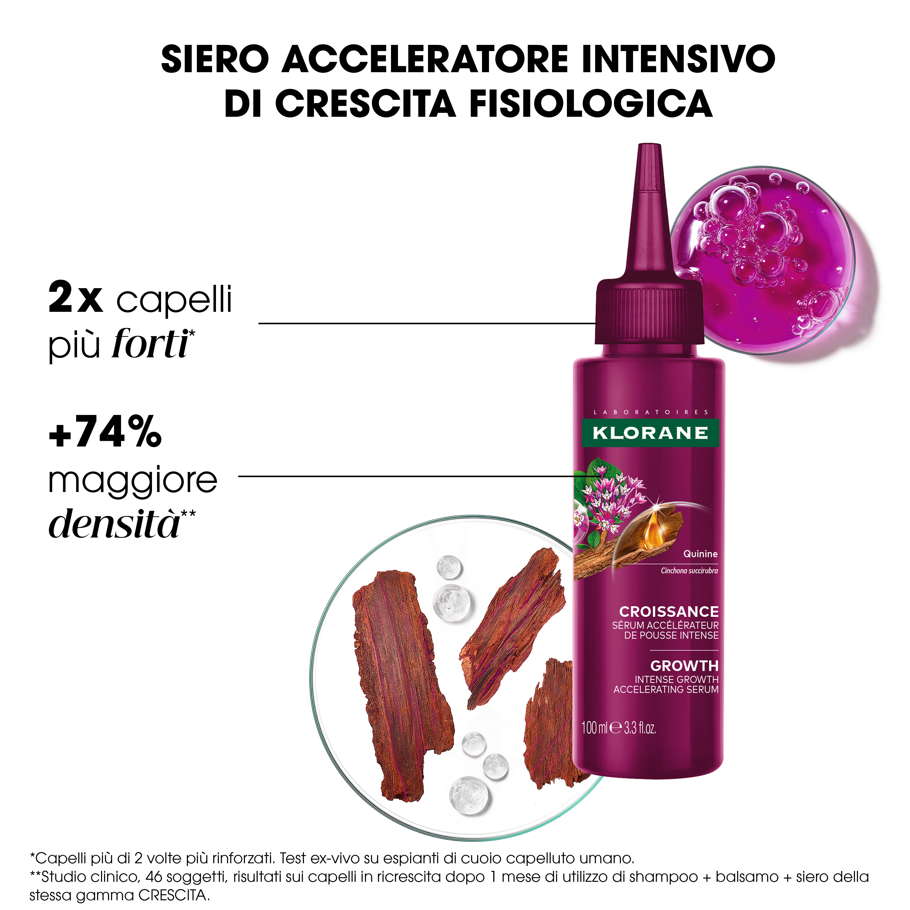 Klorane - Chinina Crescita - Siero Acceleratore Intensivo Di Crescita Fisiologica 100 ml