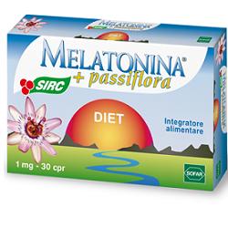 Melatonina + Passiflora Diet - 30 compresse da 1 mg  Melatonina + Passiflora Diet - 30 compresse da 1 mg