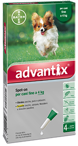 Advantix Spot-On Cani 4 Pipette Monodose Fino a 4 Kg 