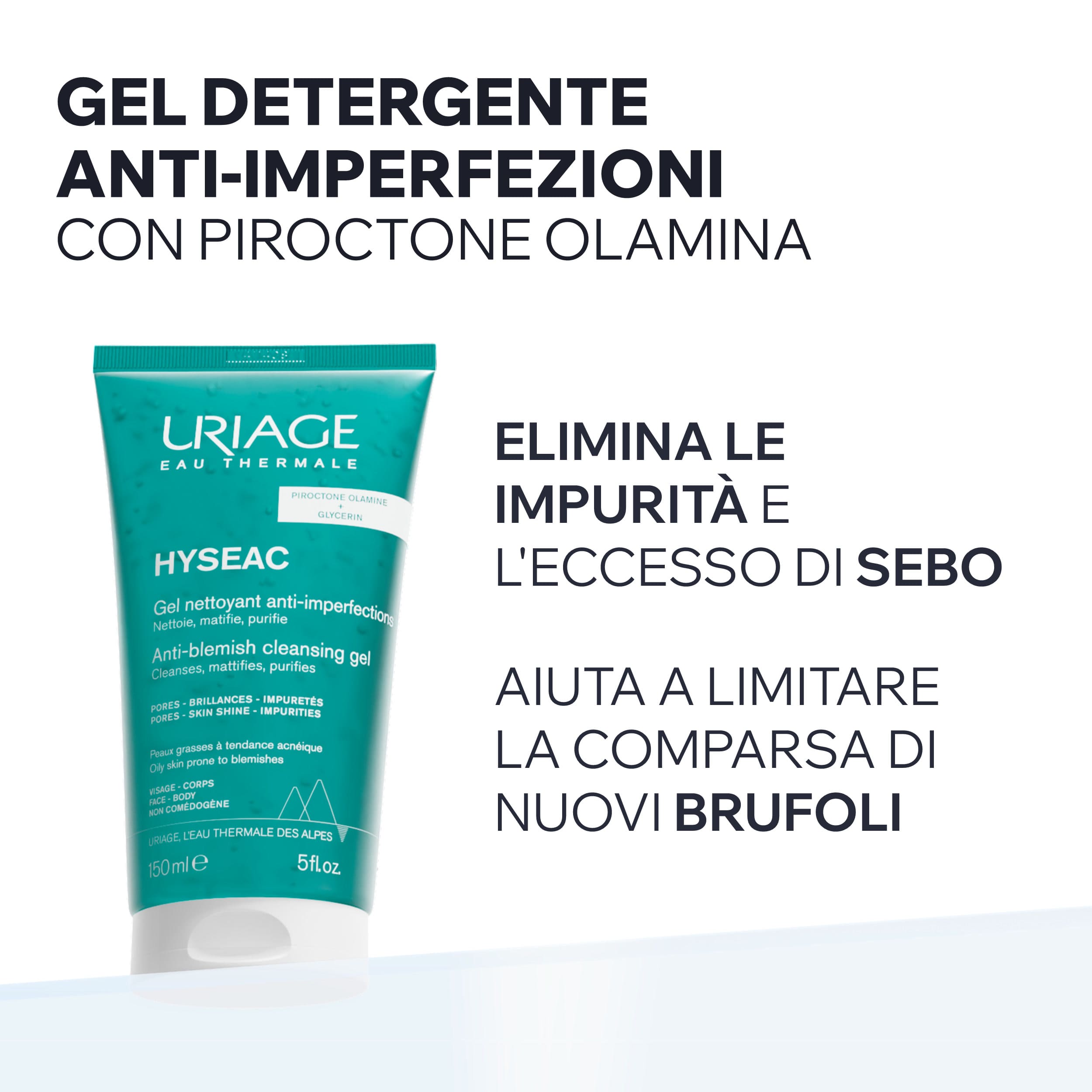 Uriage - Hyséac - Gel Detergente Anti-Imperfezioni Viso E Corpo 150 ml