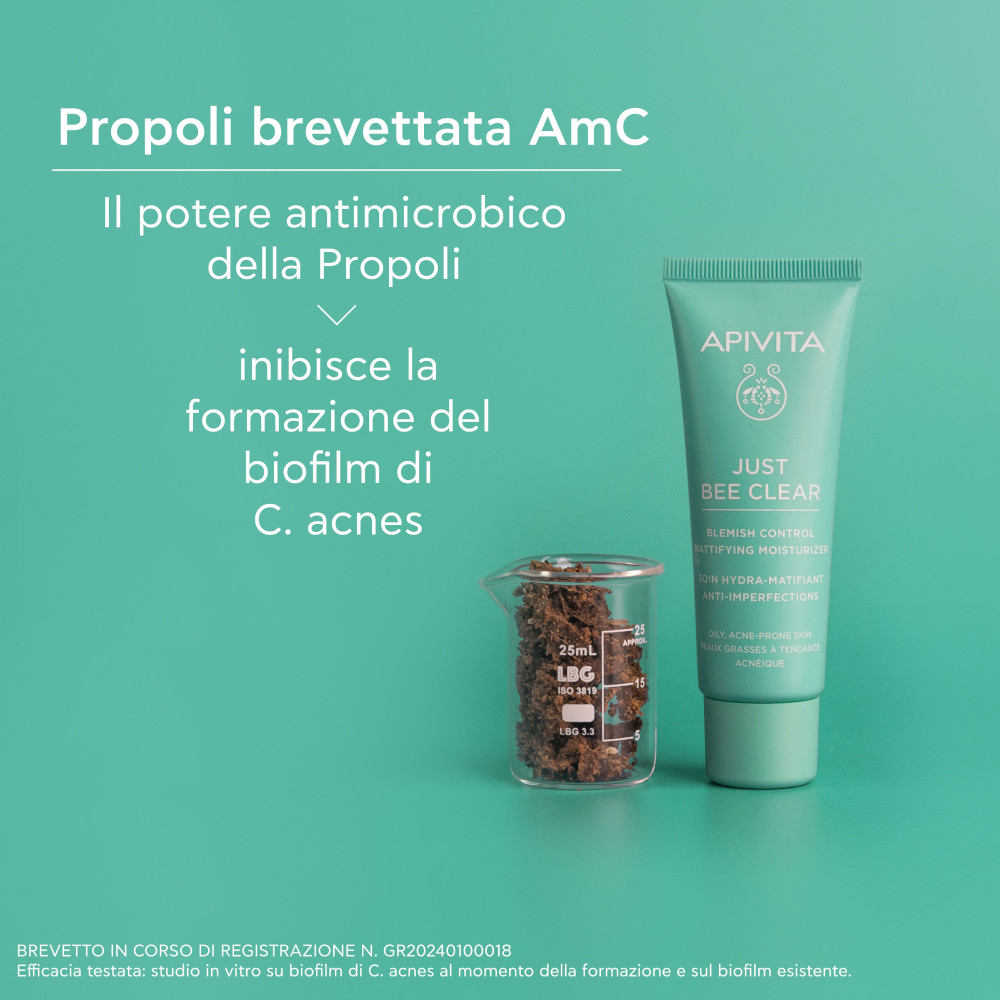 Apivita Just Bee Clear Crema Idratante Opacizzante Anti-Imperfezioni 