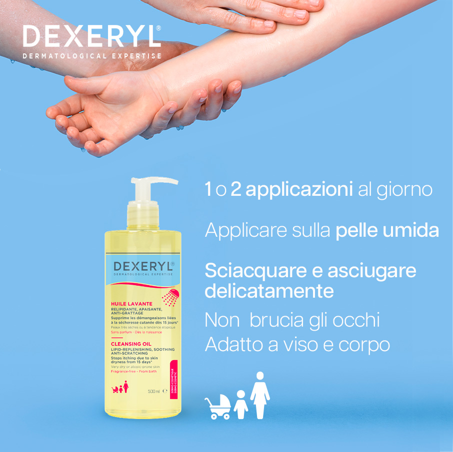 Dexeryl - Olio Lavante Antiprurito Per Pelle Secca E A Tendenza Atopica 500 ml