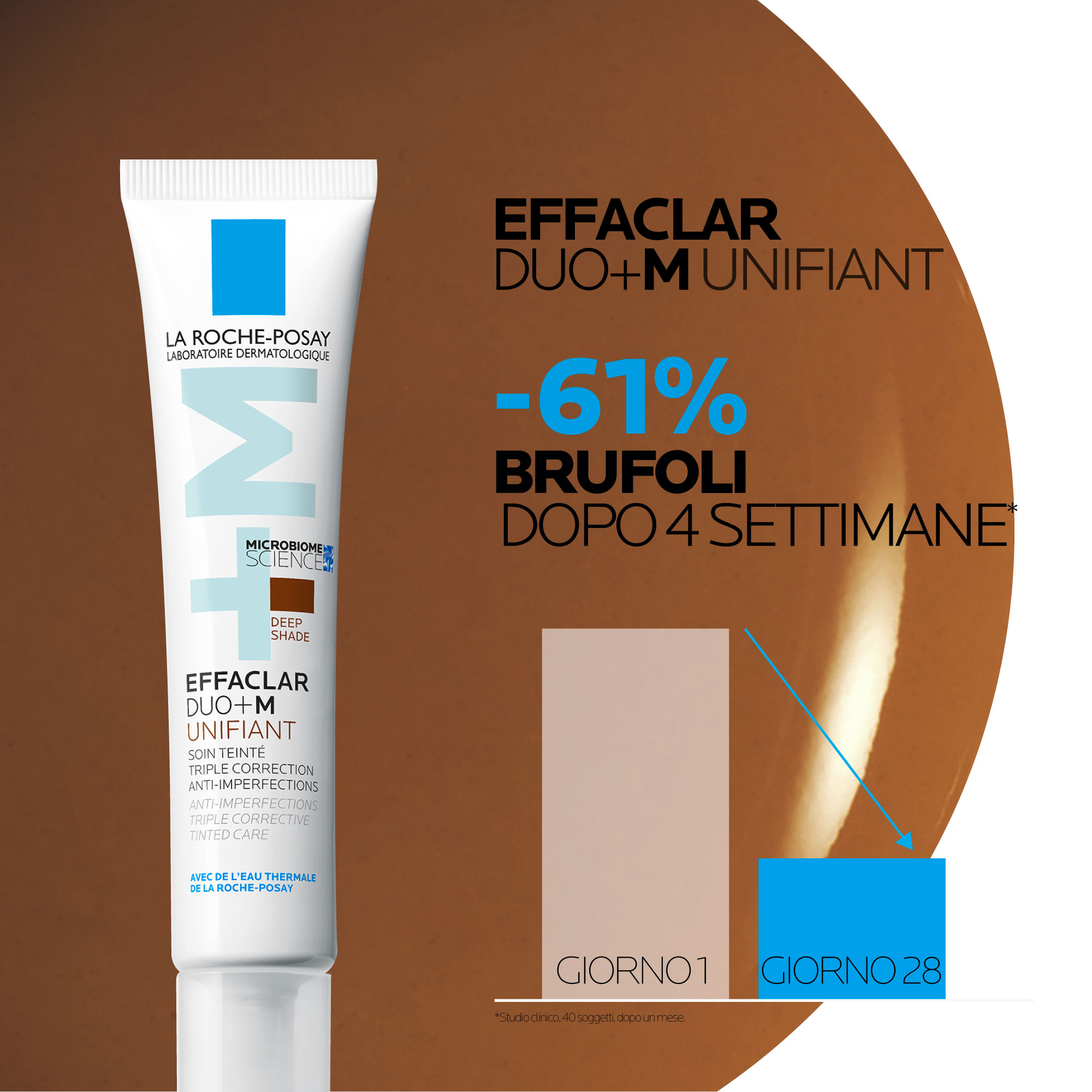 La Roche-Posay Effaclar Duo+M Unifiant Deep trattamento correttivo uniformante e purificante con nuovo attivo phylobioma e niacinamide 40ml La Roche-Posay Effaclar Duo+M Unifiant Deep trattamento correttivo uniformante e purificante con nuovo attivo phylobioma e niacinamide 40ml