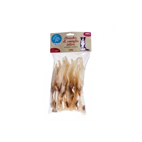 LEOPET CANE SNACK ORECCHIE CONIGLIO INTERE 8PZ 80GR