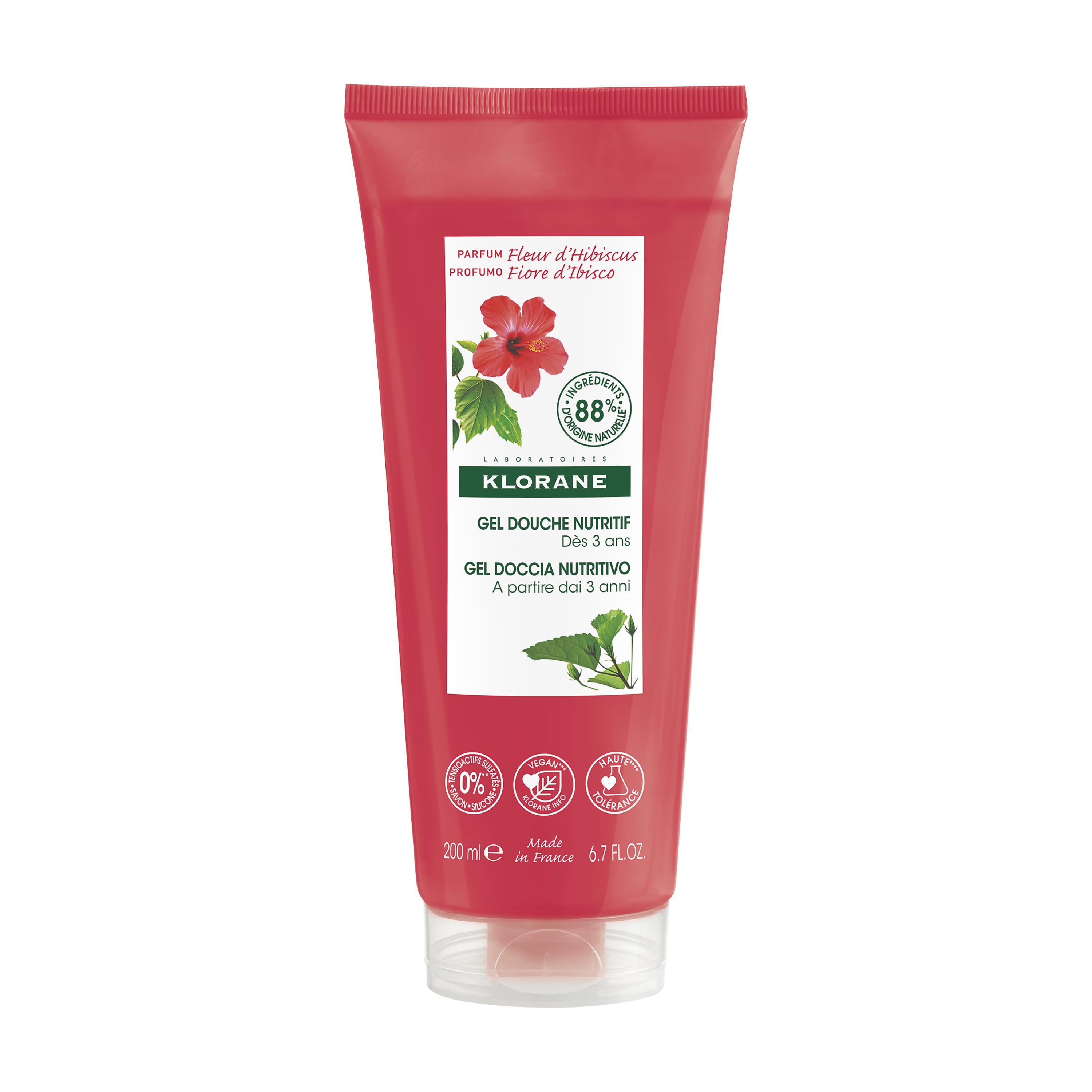 Klorane - Gel Doccia Nutritivo Al Profumo Fiore D'Ibisco Per Tutti I Tipi Di Pelle 200 ml