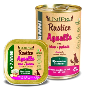 UNIPRO CANE RUSTICO +7 AGNELLO RISO PATATE 100GR (vaschetta)