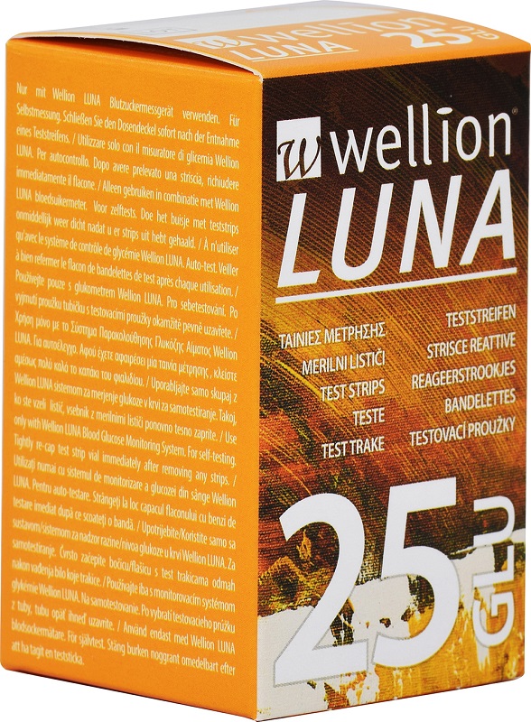 WELLION LUNA 25 STRIPS strisce reattive