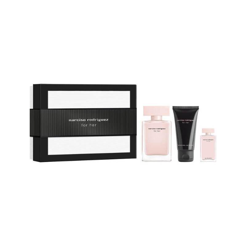 Narciso Rodriguez - Cofanetto For Her - Eau De Parfum Donna 50 ml + Lozione Corpo 50 ml + Mini EdP 7,5 ml
