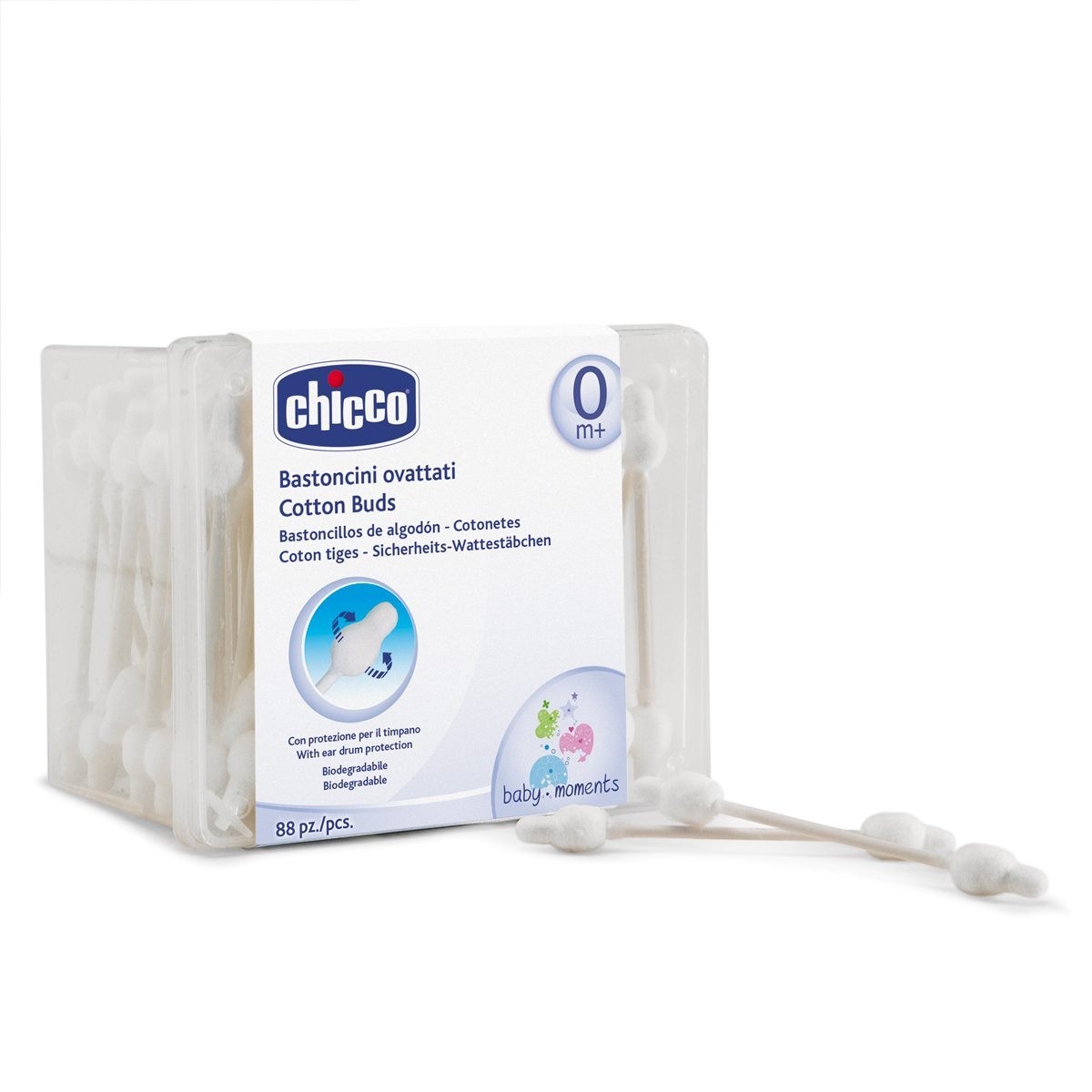 Chicco Bastoncini Ovattati Igiene Orecchie Bambini 90 Pezzi Chicco Bastoncini Ovattati Igiene Orecchie Bambini 90 Pezzi