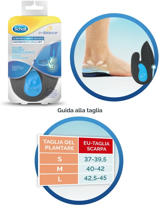 SCHOLL Plantari Tallone S 2pz
