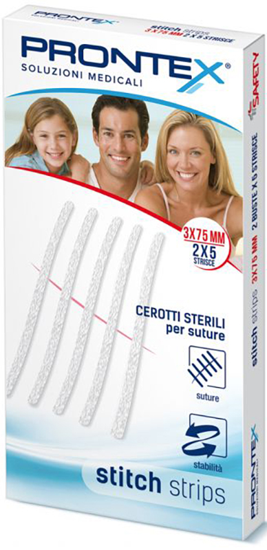 PRONTEX STITCH STRIPS 3X75 10P