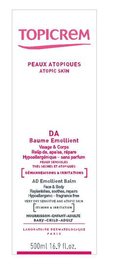 Topicrem DA Balsamo Emolliente Viso Corpo Pelle Atopica 500 ml
