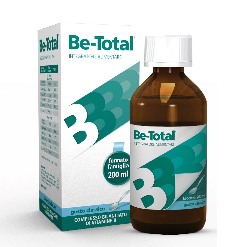 Be-Total Sciroppo Integratore Alimentare Vitamina B Stanchezza Sistema Immunitario Bambini 200 ml