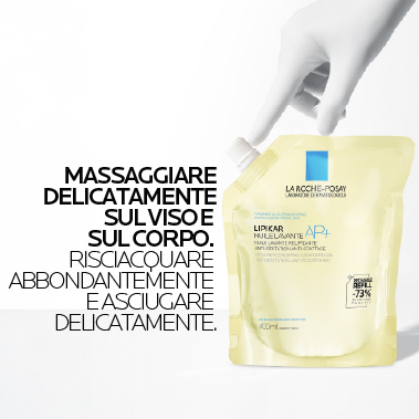 La Roche-Posay Lipikar AP+ - Olio Detergente Anti-Arrossamento E Anti-Prurito Ricarica 400 ml 