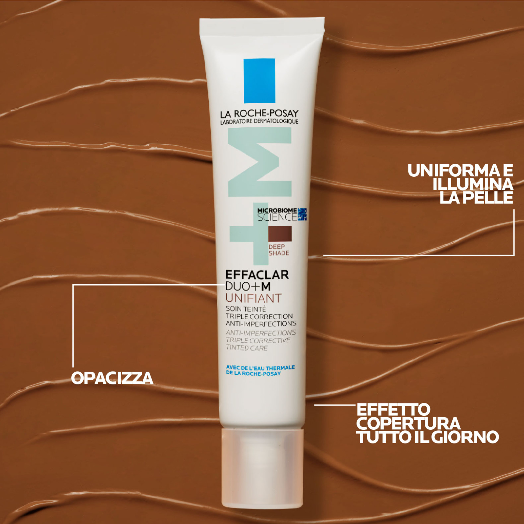 La Roche-Posay Effaclar Duo+M Unifiant - Trattamento Colorato Anti-Imperfezioni 40 ml Deep Shade