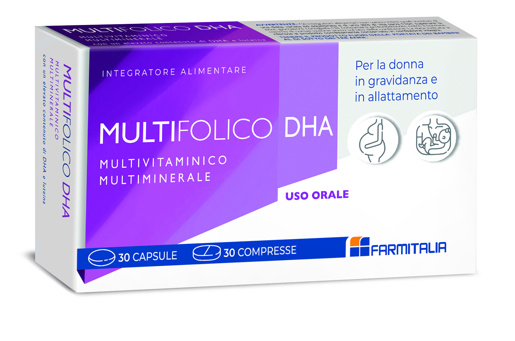 Multifolico DHA 30 Capsule - Integratore Multivitaminico Multiminerale - SCADENZA GENNAIO 2027