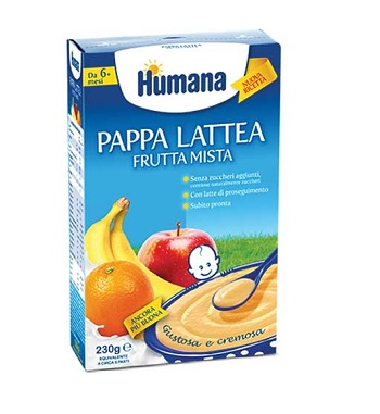 Humana Pappa Lattea Frutta Mista 230 g Humana Pappa Lattea Frutta Mista 230 g