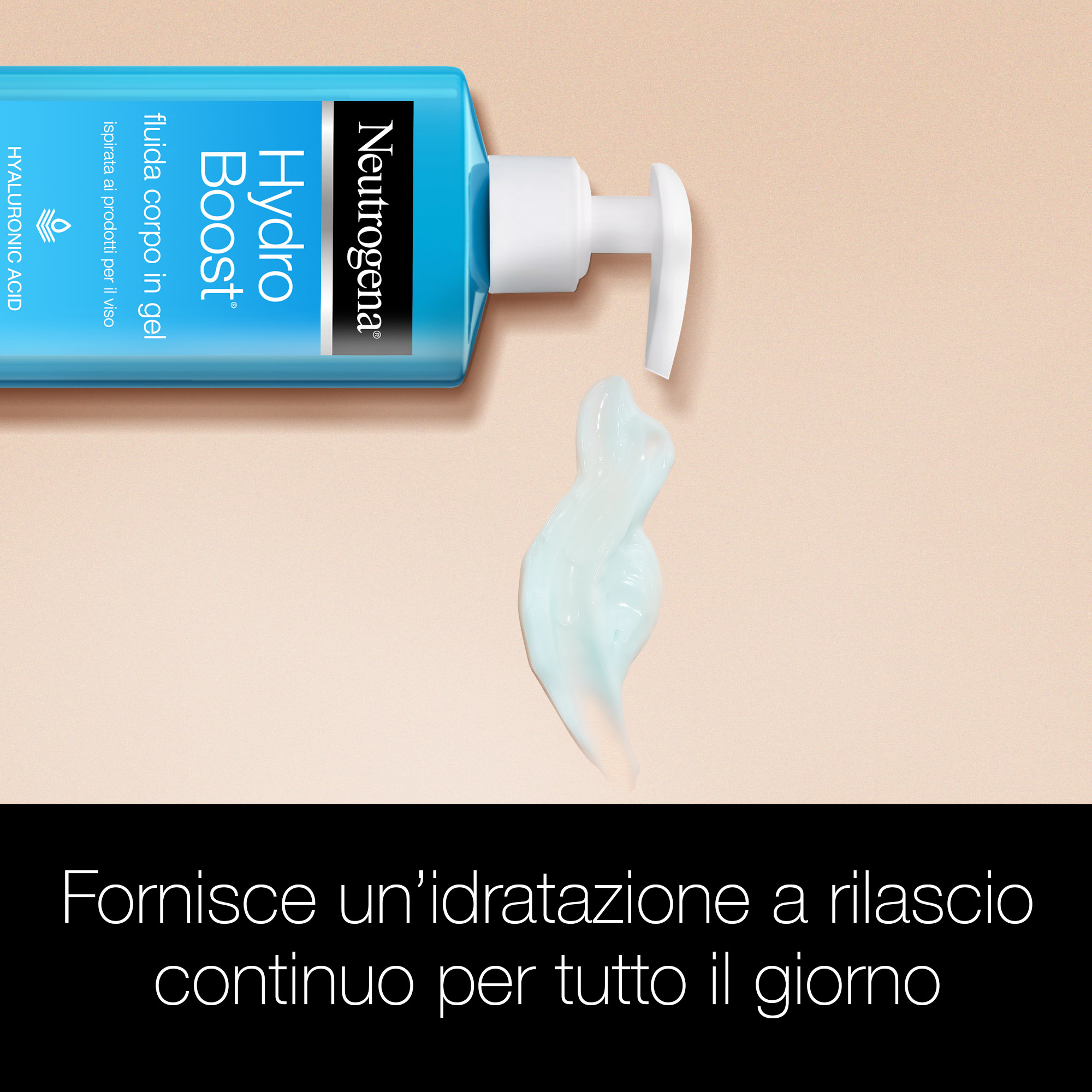 Neutrogena, Fluida Corpo Idratante in Gel, Hydro Boost, con Acido Ialuronico, Assorbimento Rapido, anche Pelli Sensibili, 400ml