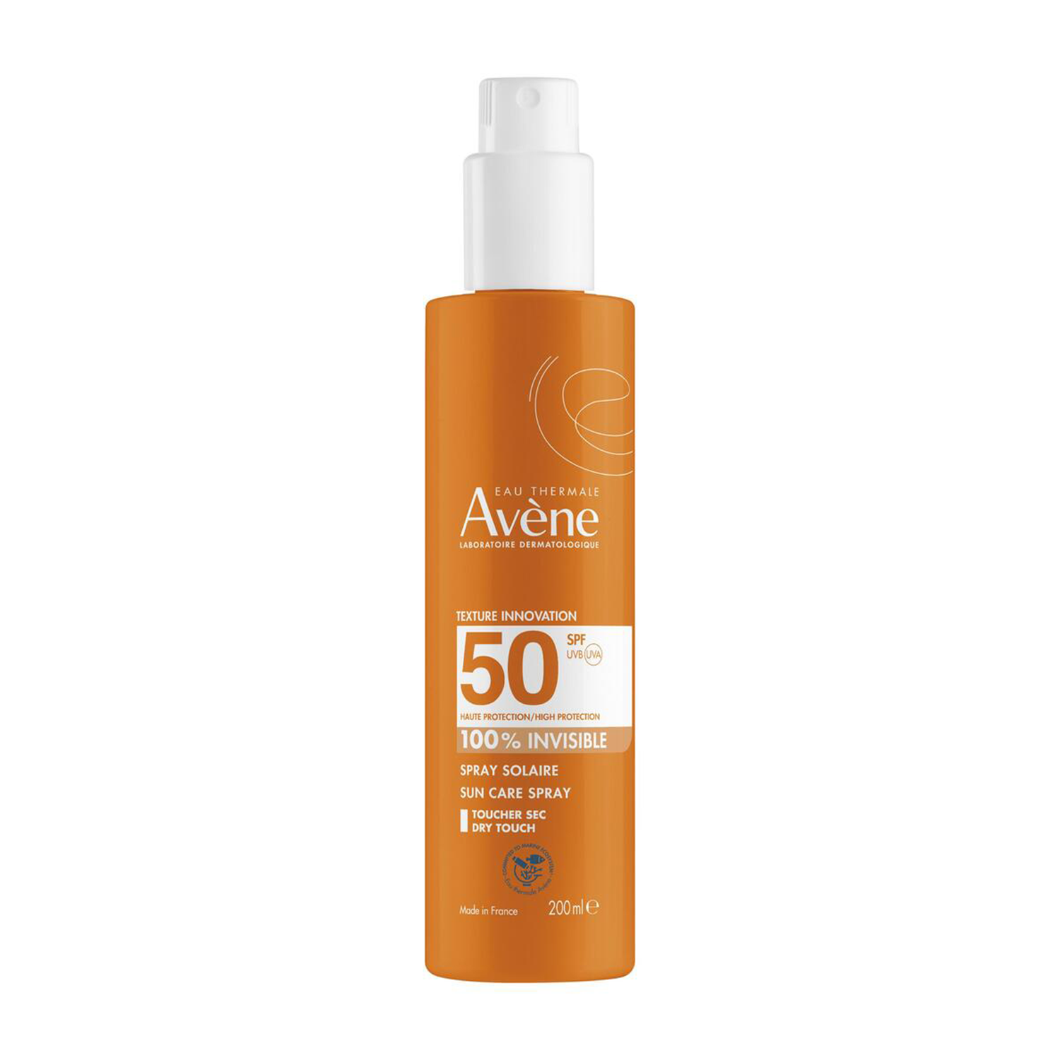 Avène Spray Solare SPF50 - Protezione Solare Alta Invisibile Viso E Corpo 200 ml