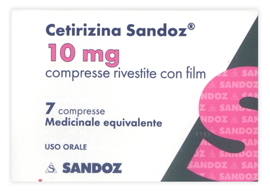 Cetirizina Sandoz 10 mg - 7 Compresse rivestite Cetirizina Sandoz 10 mg - 7 Compresse rivestite