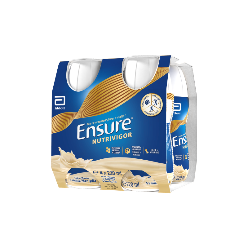 Ensure Nutrivigor Integratore Alimentare Proteico da Bere Vaniglia 4x220ml Ensure Nutrivigor Integratore Alimentare Proteico da Bere Vaniglia 4x220ml