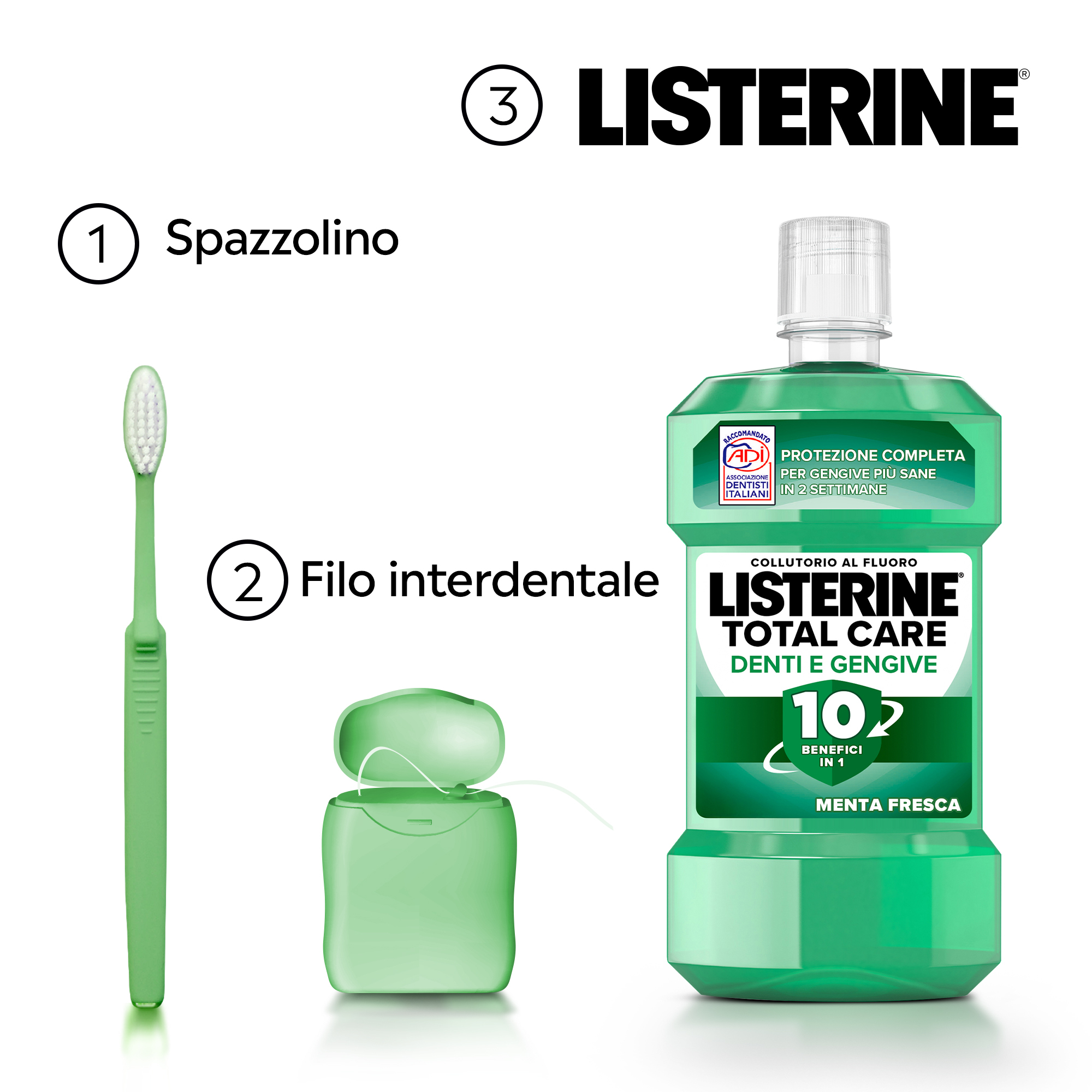 Listerine Total Care Difesa Denti E Gengive - Collutorio Alla Menta 500 ml