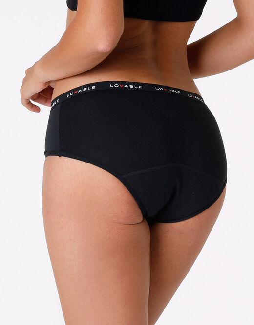 LOVABLE Culotte da ciclo lavabile FLUSSO ABBONDANTE NERO TAGLIA S