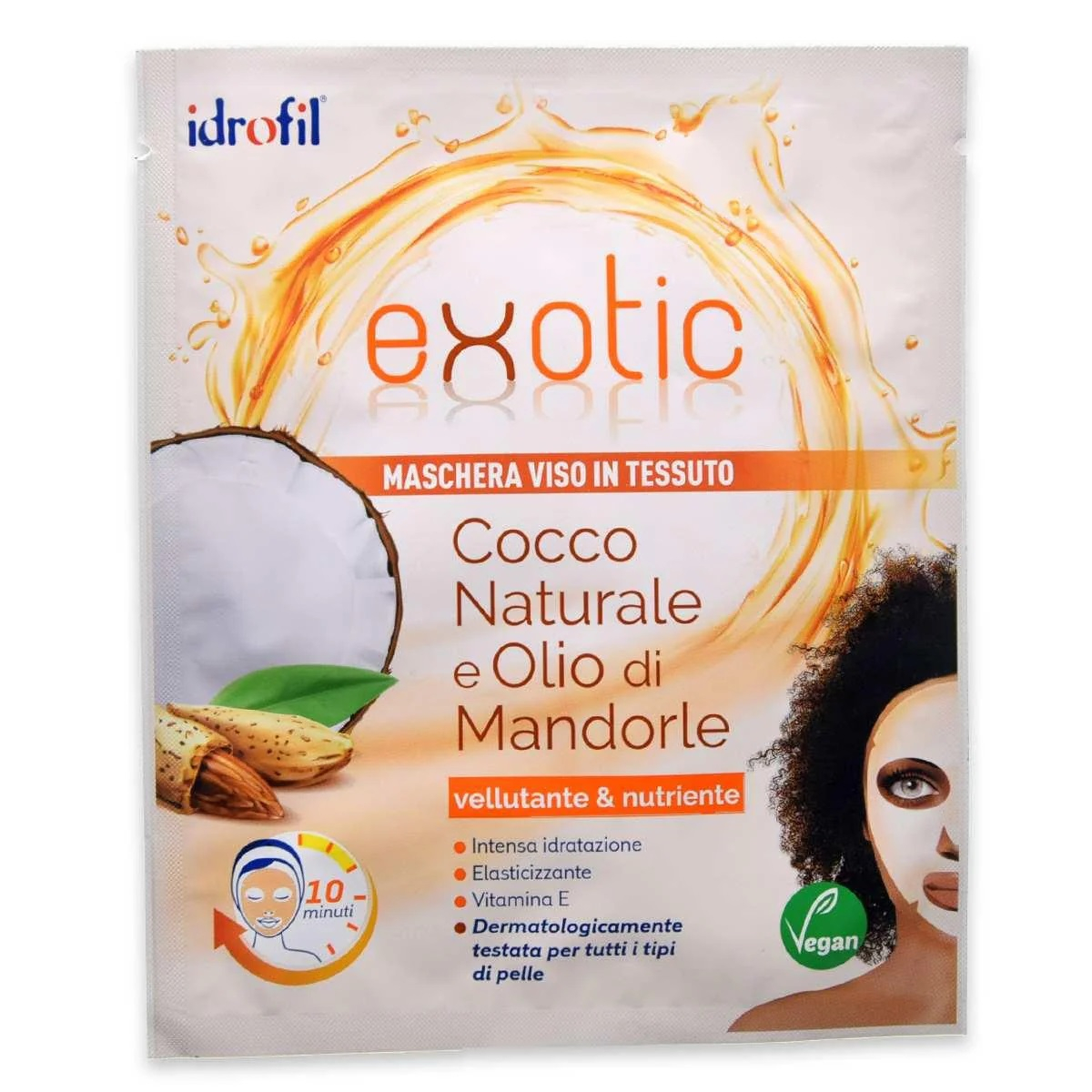 MASCHERA VISO TESSUTO EXOTIC - 1 MASCHERA IN TESSUTO MONODOSE 