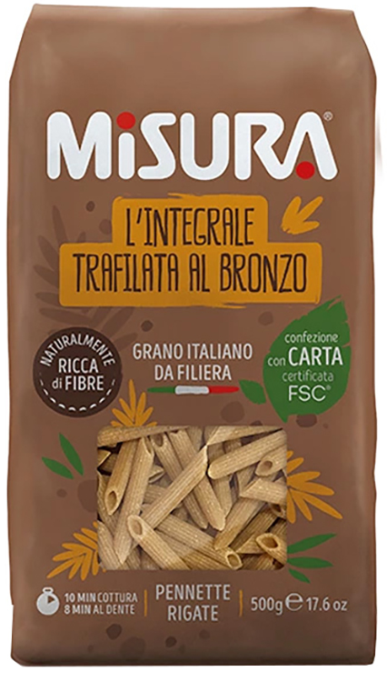 Misura Pennette Con Germe Di Grano Integrale 500 g Misura Pennette Con Germe Di Grano Integrale 500 g