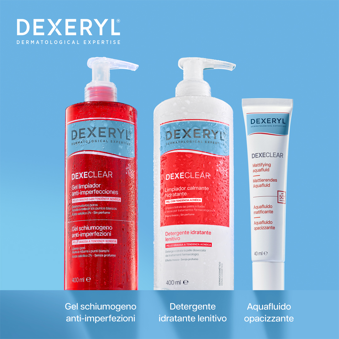 Dexeryl Dexeclear - Gel Schiumogeno Anti-Imperfezioni Per Pelle Grassa E A Tendenza Acneica 400 ml