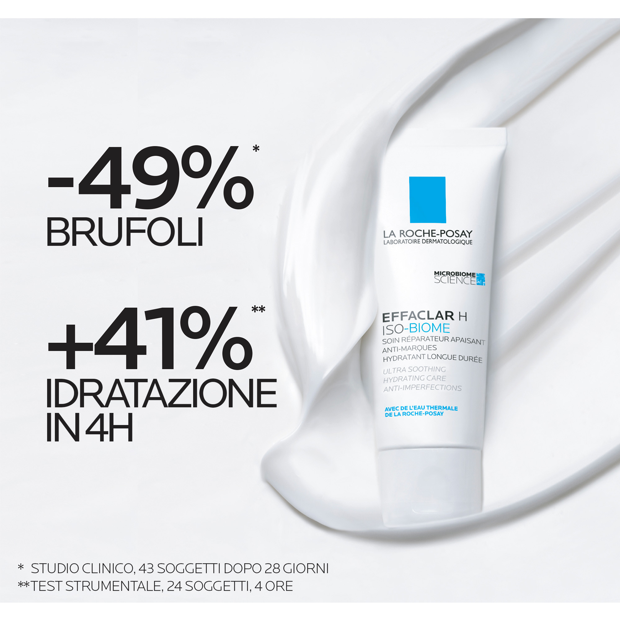 La Roche-Posay Effaclar H Iso-Biome - Crema Viso Per Pelle Mista, Grassa O A Tendenza Acneica 40 ml