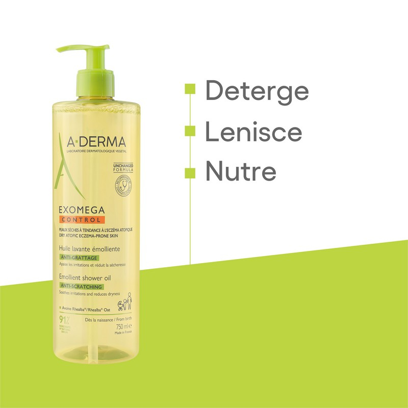 A-DERMA EXOMEGA CONTROL OLIO LAVANTE EMOLLIENTE ANTI-GRATTAGE 750 ml A-DERMA EXOMEGA CONTROL OLIO LAVANTE EMOLLIENTE ANTI-GRATTAGE 750 ml