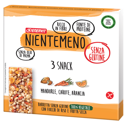 NIENTEMENO Barretta Mandorle Carote Arancia 3x21g NIENTEMENO Barretta Mandorle Carote Arancia 3x21g