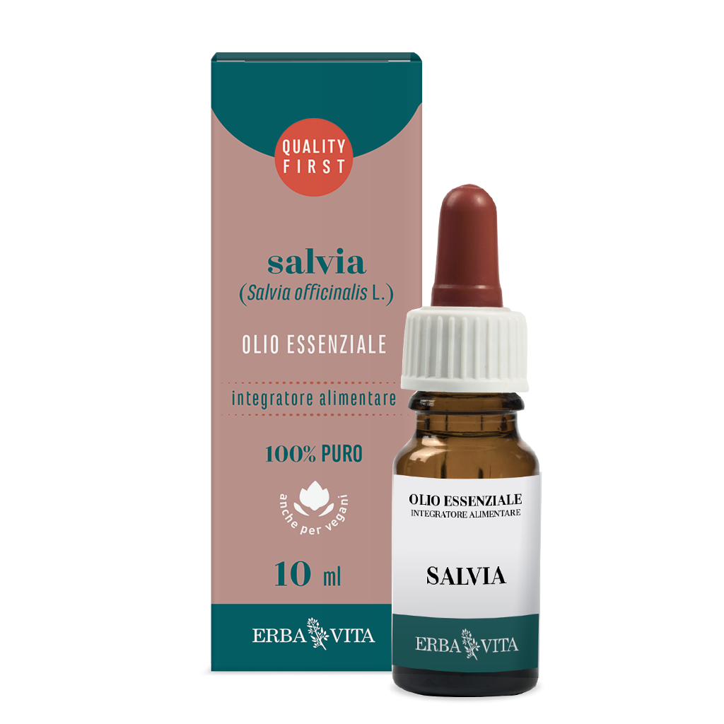 Erba Vita Olio Essenziale Salvia Integratore Antisudorazione 10 Ml Erba Vita Olio Essenziale Salvia Integratore Antisudorazione 10 Ml