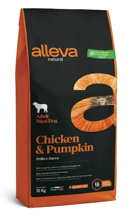 ALLEVA NATURAL DOG ADULT CHICKEN AND PUMPKIN MAXI KG 12 - P00216