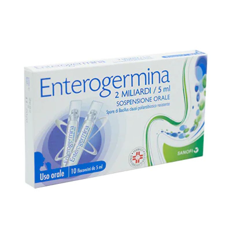 Enterogermina 2 Miliardi/5 ml Sospensione Orale 10 Flaconcini