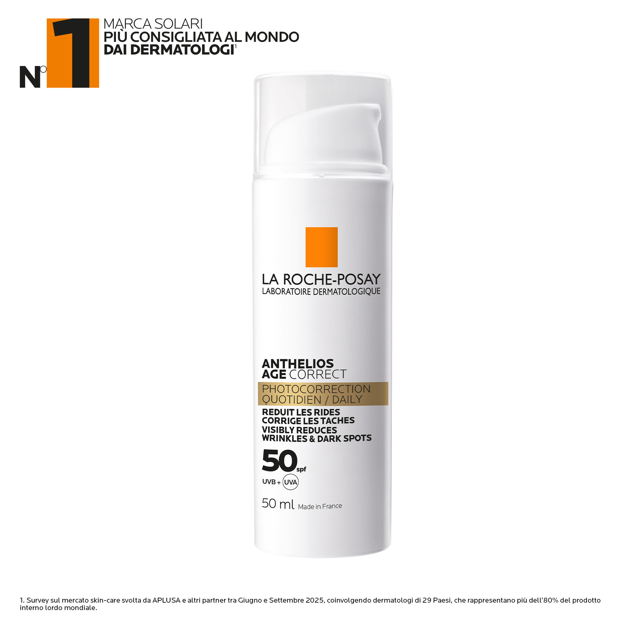 La Roche Posay ANTHELIOS AGE CORRECT Crema solare Trattamento foto-correttivo 50 SPF 50 ml 