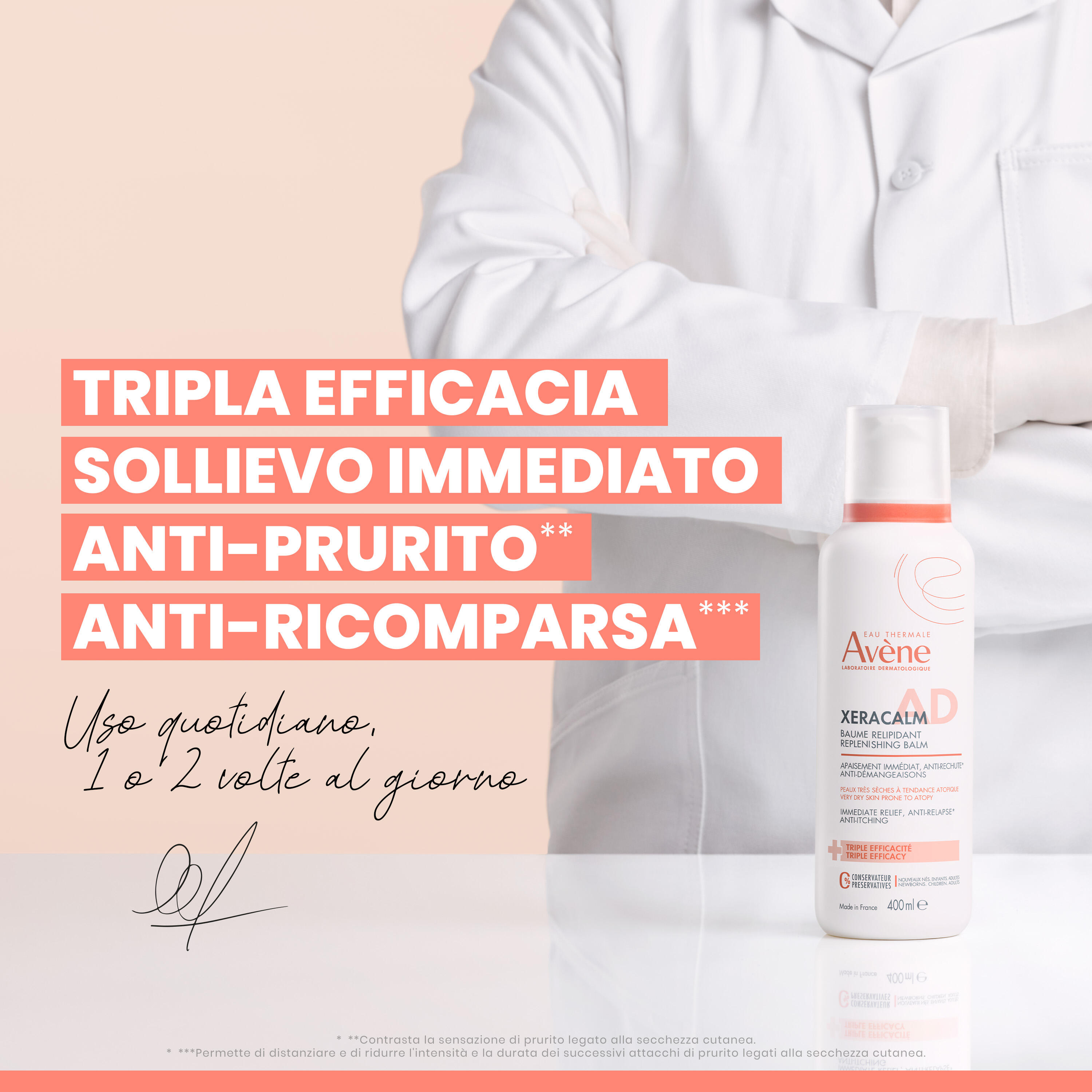 Avène Xeracalm AD - Balsamo Liporestitutivo Per Pelle Molto Secca E Atopica 400 ml