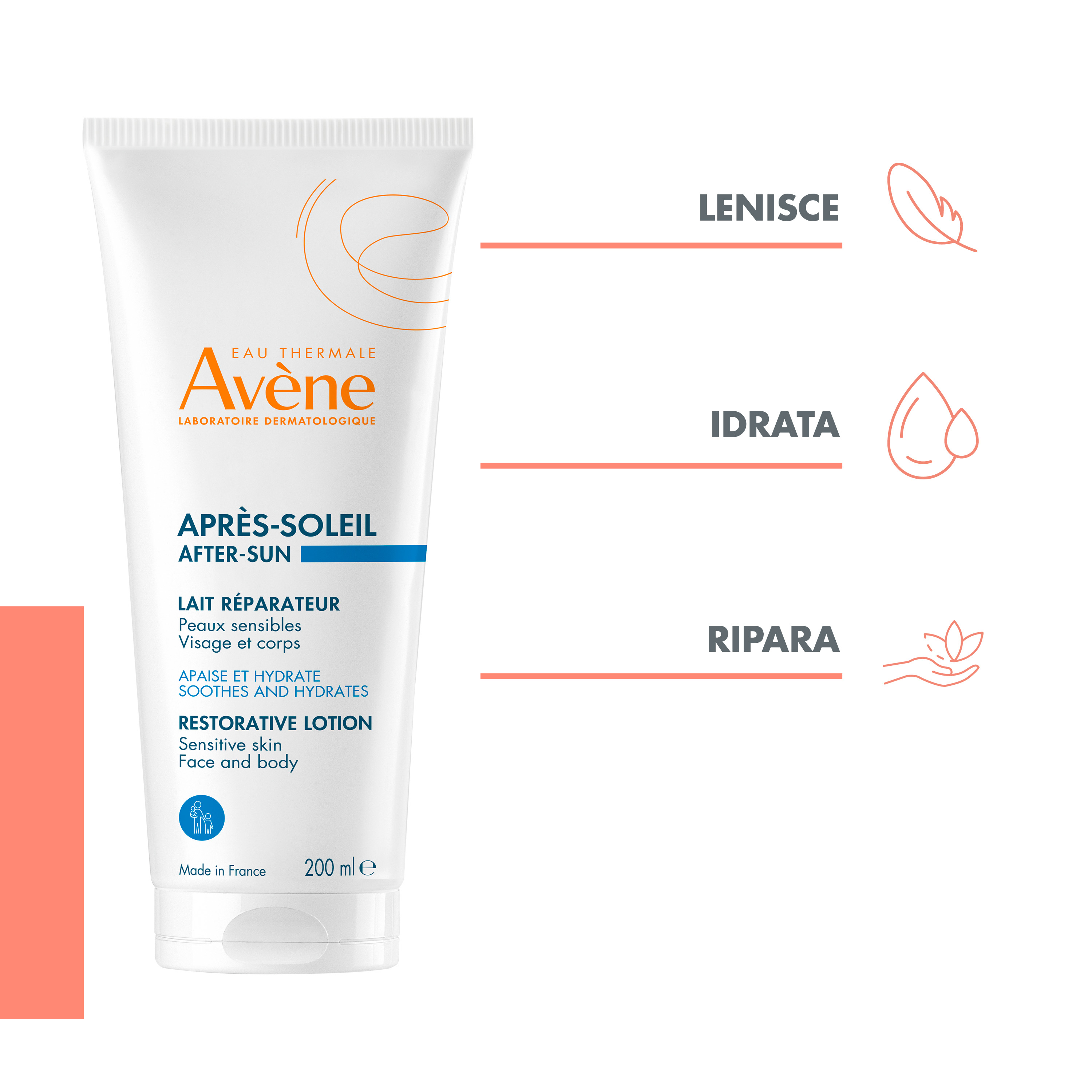 AVENE Sol.Ristr.D/Sole*200ml