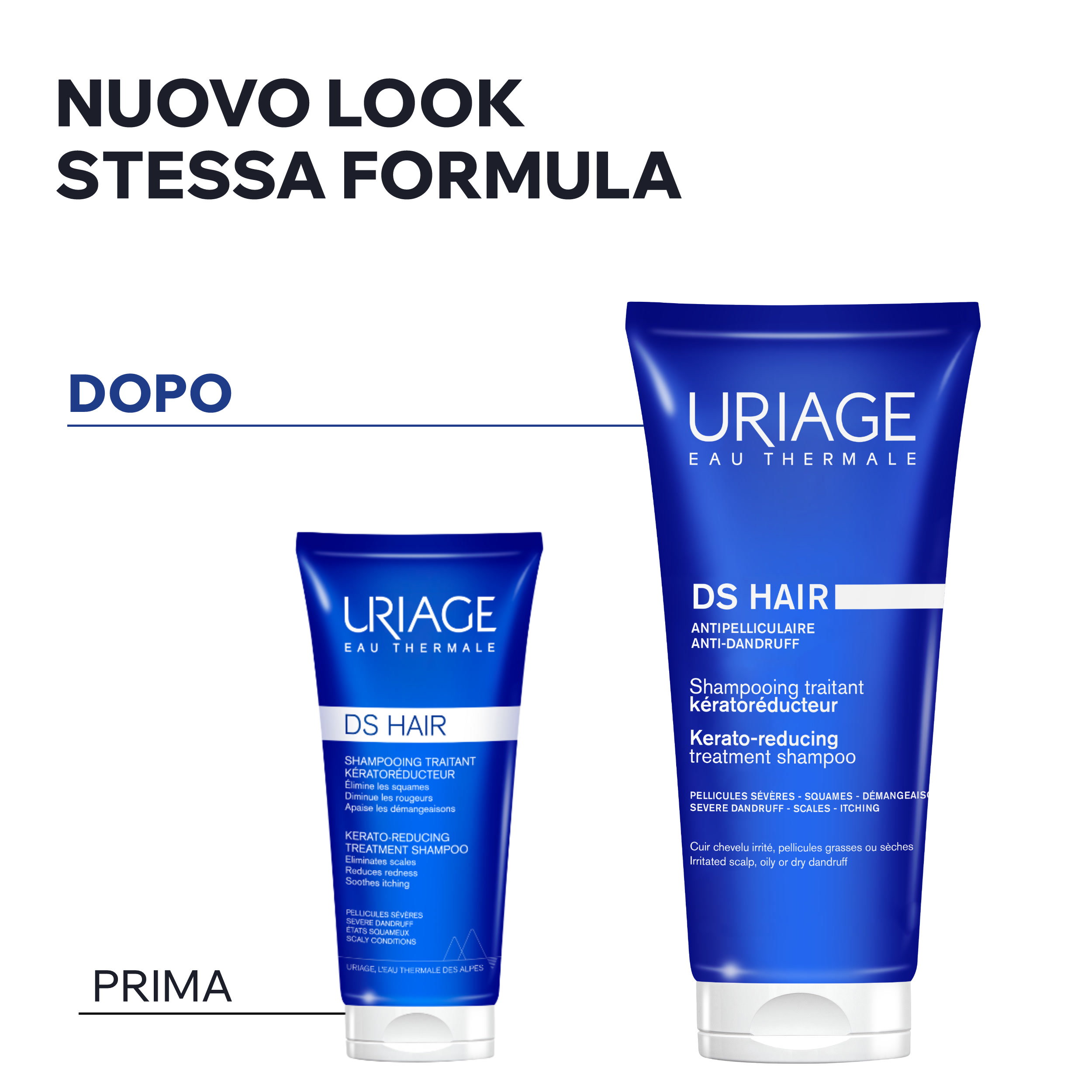 Uriage DS Hair - Shampoo Cheratoriduttore Per Forfora Severa, Secca E Grassa 150 ml
